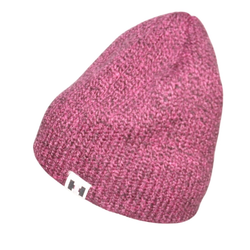 IH Magenta Heathered Knit Beanie Skull Cap Outdoor Winter Hat
